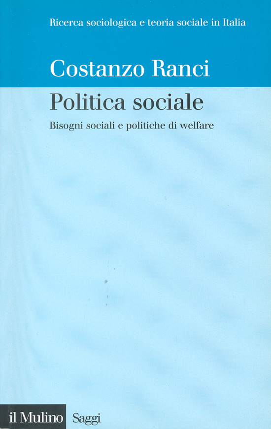 Copertina del libro Politica sociale (Bisogni sociali e politiche di welfare)